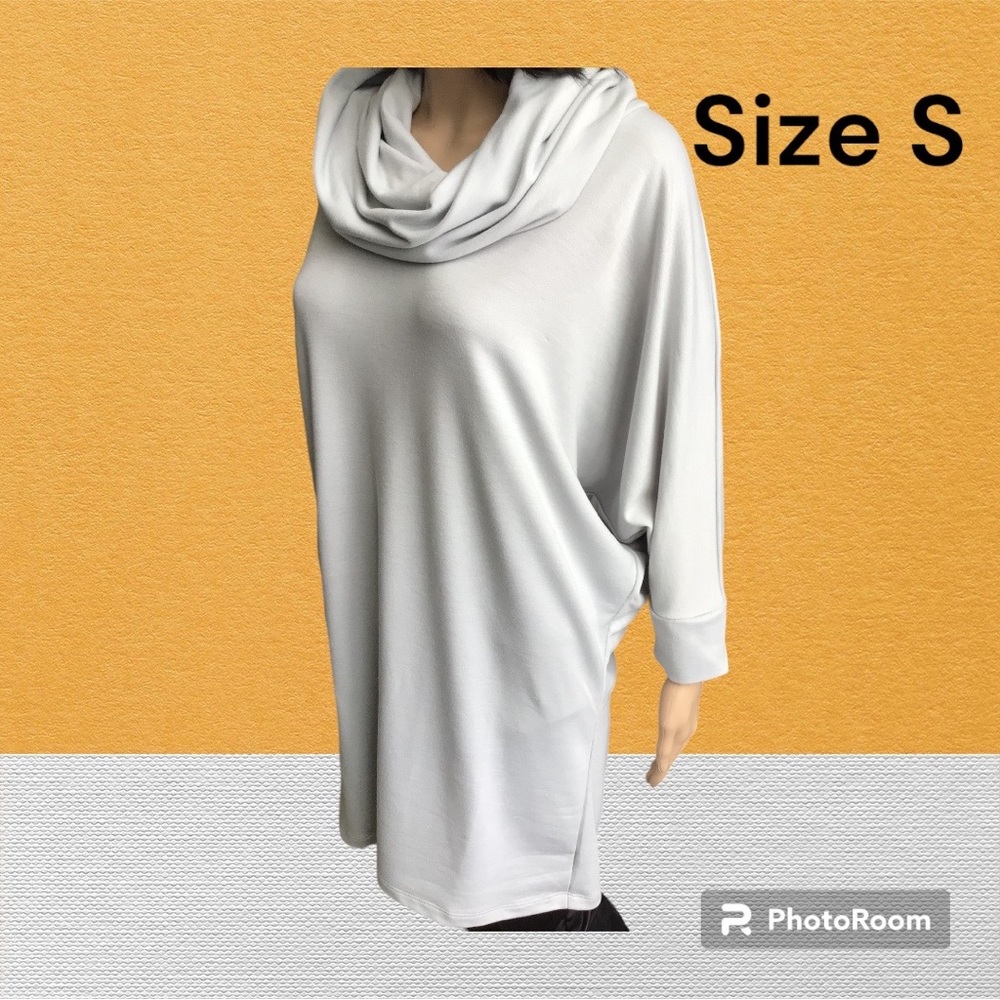 Soft Gray Cowl Neck Tunic - Lola by AFG